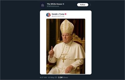 کاخ سفید؛ دونالد ترامپ، پاپ واتیکان شد !