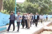 بازدید معاون دادستان استان، شهردار یزد و مسئولان شرکت آبفا از پروژه مرمت خط لوله فاضلاب در بلوار شهید مطهری