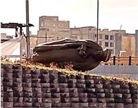 ماجرای سقوط مجسمه رئیسی در اردبیل بر اثر وزش باد