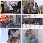 شعله های سرکش داروخانه سهروردی یزد اطفا شد / یک آتش نشان راهی بیمارستان سوانح سوختگی شد