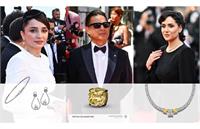 بازیگران فیلم سعید روستایی با برند «جواهری حسن‌زاده» روی فرش قرمز جشنواره کن