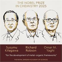 نوبل شیمی ۲۰۲۵ به سه دانشمند برای ساخت "مواد هوشمند" رسید
