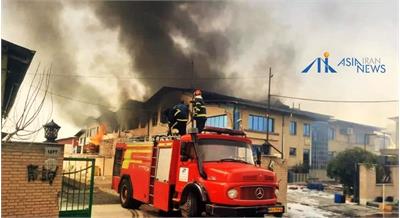 آتش‌سوزی شهرک صنعتی محمودآباد قم