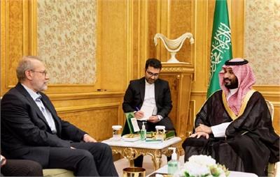 دیدار تاریخی لاریجانی و بن سلمان در ریاض